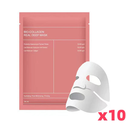 Bio Collagen Face Mask Set - Shrink Pores & Deep Hydration for Radiant Skin (20/10/5 Pcs)